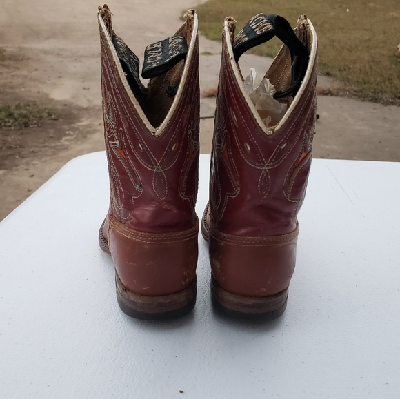 Vintage Kid's Acme Scrolled and Floral Cutout Boots Collectible - Picture 6 of 12